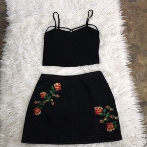 TOPSHOP MOTO HIGH WAISTED DENIM SKIRT
